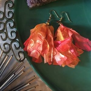 AMELIA PASTICHE DESIGN fire silk earrings handmade